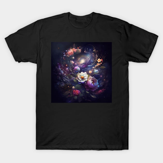 Magic Bouquet of Flowers T-Shirt by CatCoconut-Art